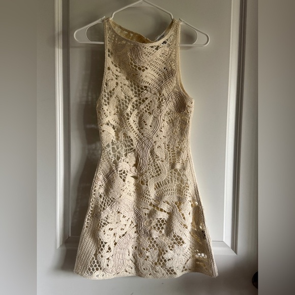 H&M Cream Crochet Mini Dress - Picture 6 of 11